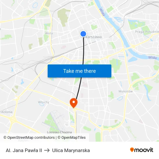 Al. Jana Pawła II to Ulica Marynarska map