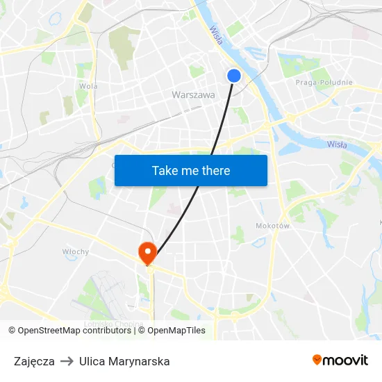 Zajęcza to Ulica Marynarska map