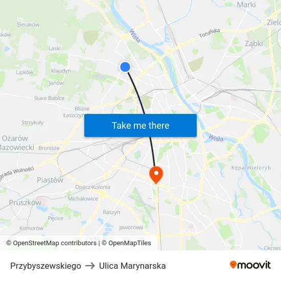 Przybyszewskiego to Ulica Marynarska map