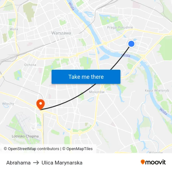 Abrahama to Ulica Marynarska map