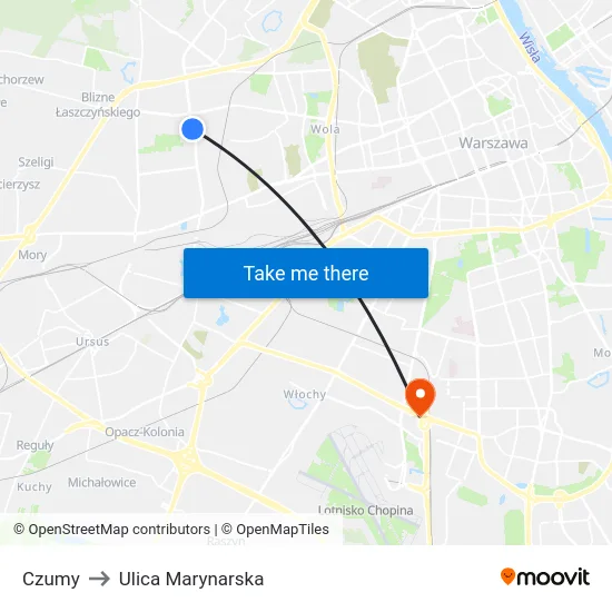 Czumy to Ulica Marynarska map