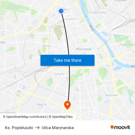 Ks. Popiełuszki to Ulica Marynarska map