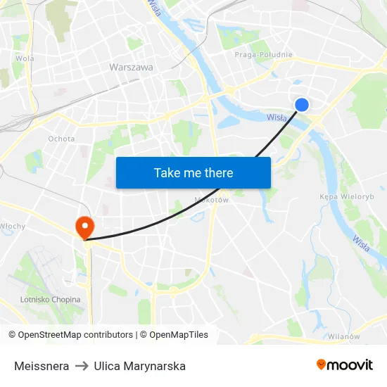 Meissnera to Ulica Marynarska map