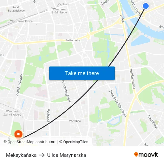 Meksykańska to Ulica Marynarska map