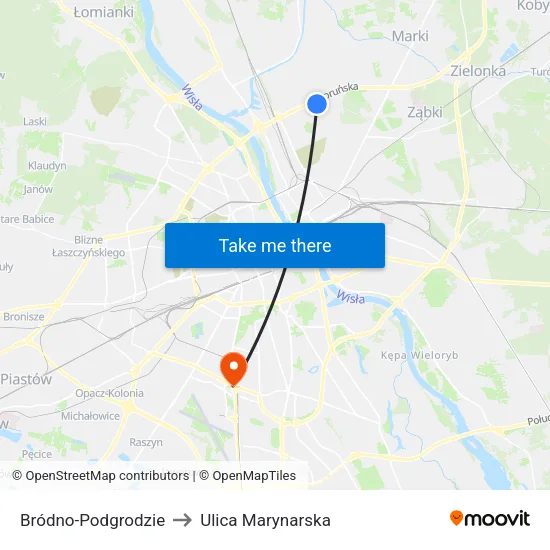 Bródno - Podgrodzie to Ulica Marynarska map