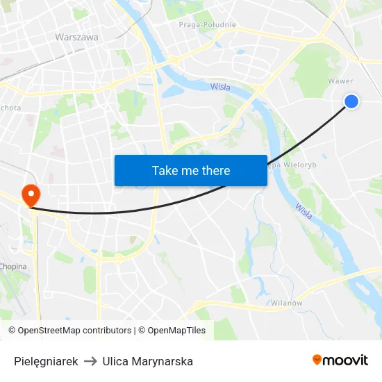 Pielęgniarek to Ulica Marynarska map