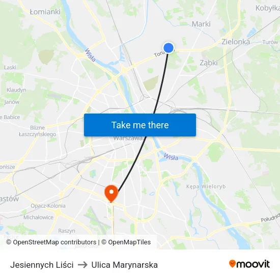 Jesiennych Liści to Ulica Marynarska map