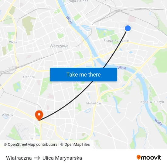 Wiatraczna to Ulica Marynarska map