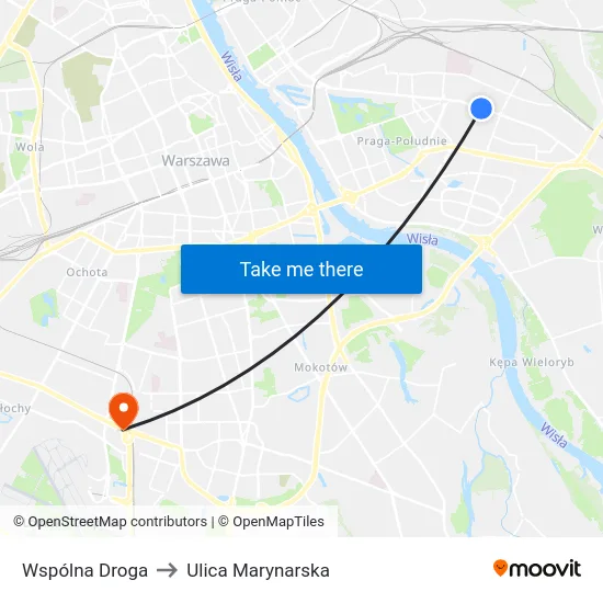 Wspólna Droga to Ulica Marynarska map