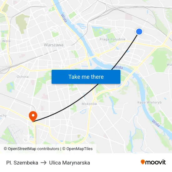 Pl. Szembeka to Ulica Marynarska map