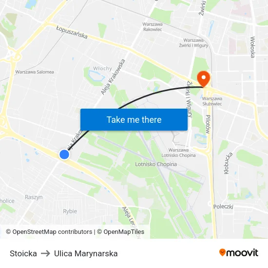 Stoicka to Ulica Marynarska map