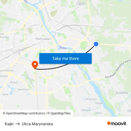 Kajki to Ulica Marynarska map