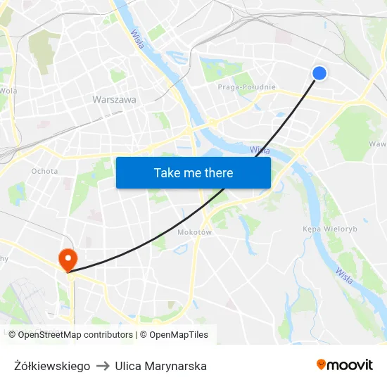 Żółkiewskiego to Ulica Marynarska map