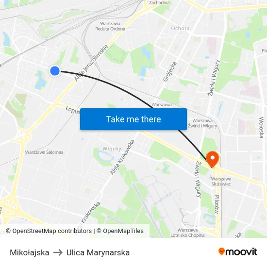 Mikołajska to Ulica Marynarska map