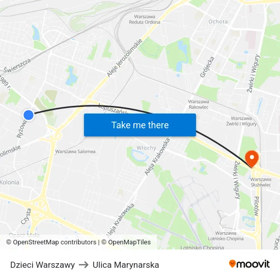 Dzieci Warszawy to Ulica Marynarska map