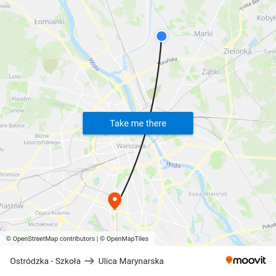 Ostródzka - Szkoła to Ulica Marynarska map