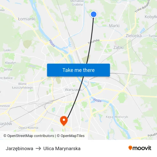 Jarzębinowa to Ulica Marynarska map