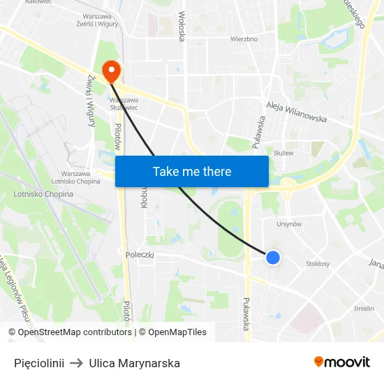 Pięciolinii to Ulica Marynarska map