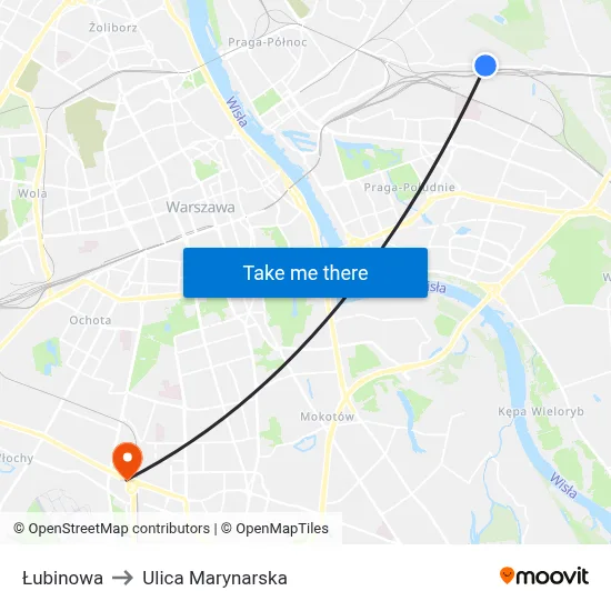 Łubinowa to Ulica Marynarska map