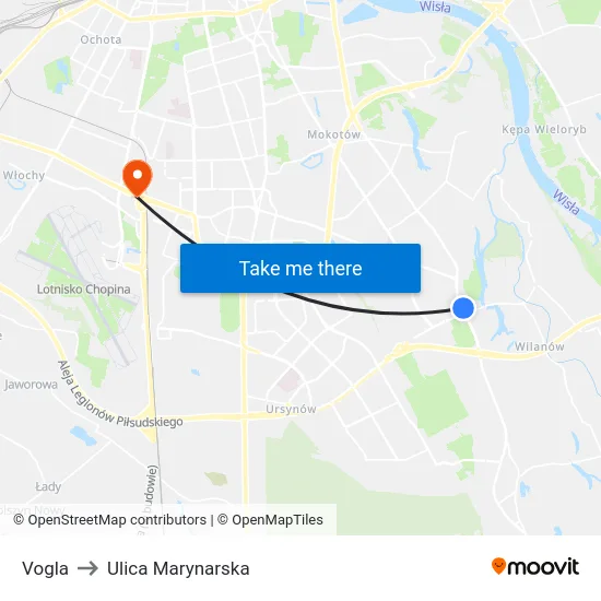 Vogla to Ulica Marynarska map