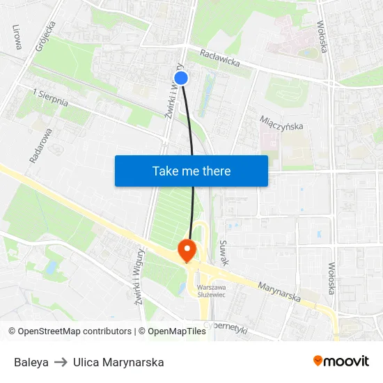 Baleya to Ulica Marynarska map