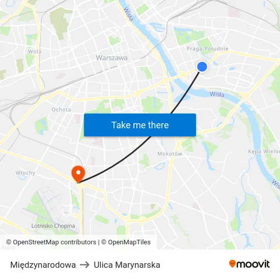 Międzynarodowa to Ulica Marynarska map