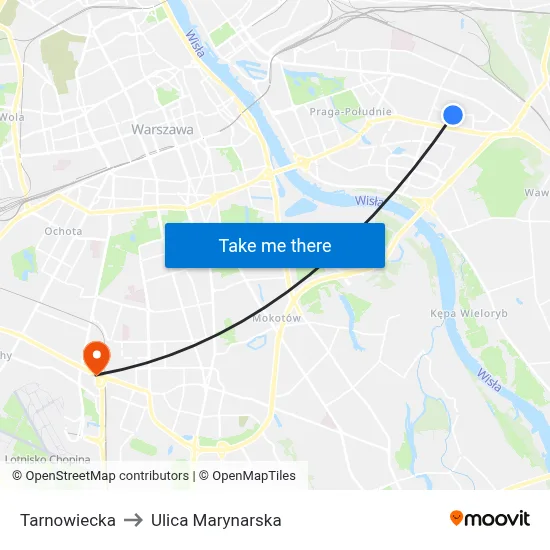 Tarnowiecka to Ulica Marynarska map