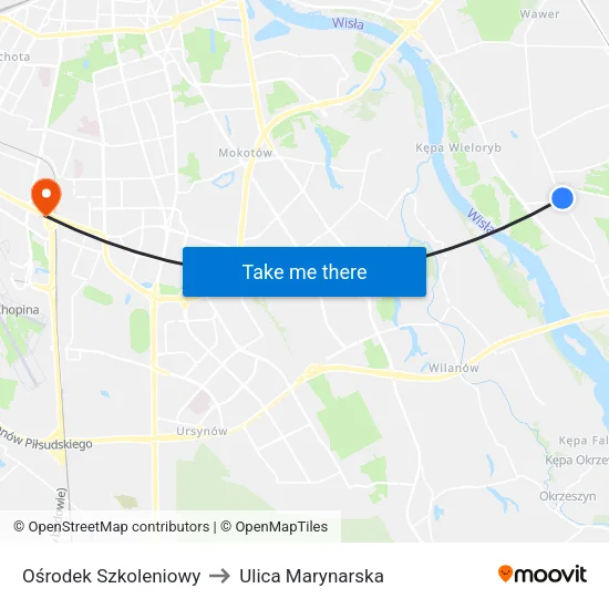 Ośrodek Szkoleniowy to Ulica Marynarska map