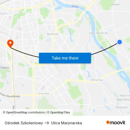 Ośrodek Szkoleniowy to Ulica Marynarska map