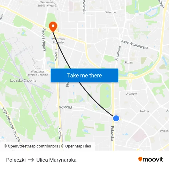 Poleczki to Ulica Marynarska map