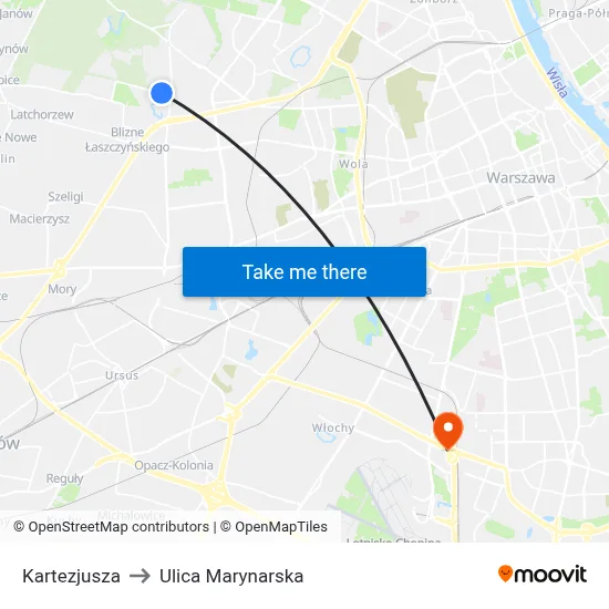 Kartezjusza to Ulica Marynarska map