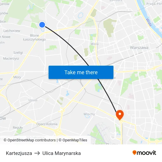 Kartezjusza to Ulica Marynarska map