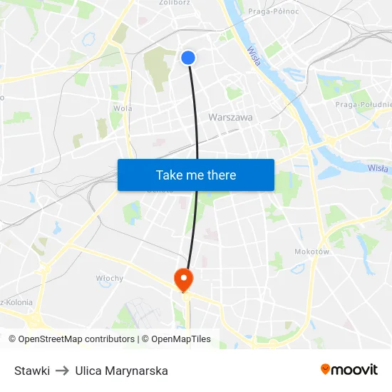 Stawki to Ulica Marynarska map