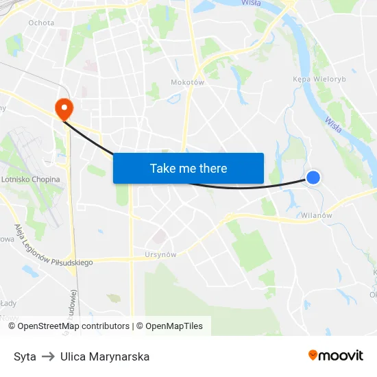 Syta to Ulica Marynarska map