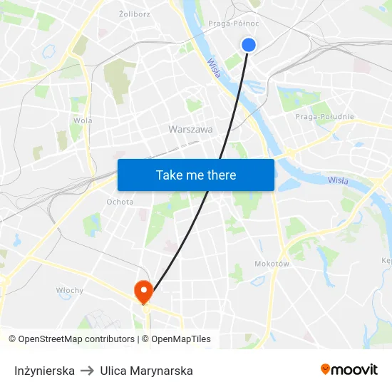 Inżynierska to Ulica Marynarska map