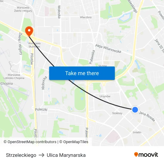 Strzeleckiego to Ulica Marynarska map