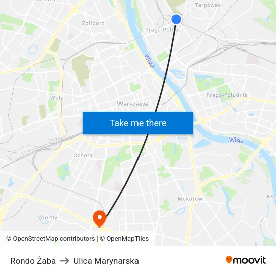 Rondo Żaba to Ulica Marynarska map
