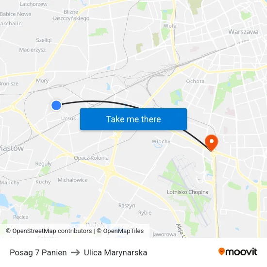Posag 7 Panien to Ulica Marynarska map