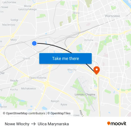 Nowe Włochy to Ulica Marynarska map