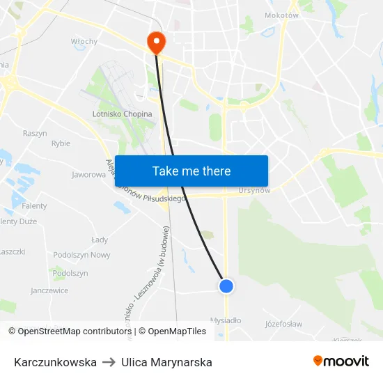 Karczunkowska to Ulica Marynarska map