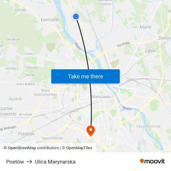 Poetów to Ulica Marynarska map