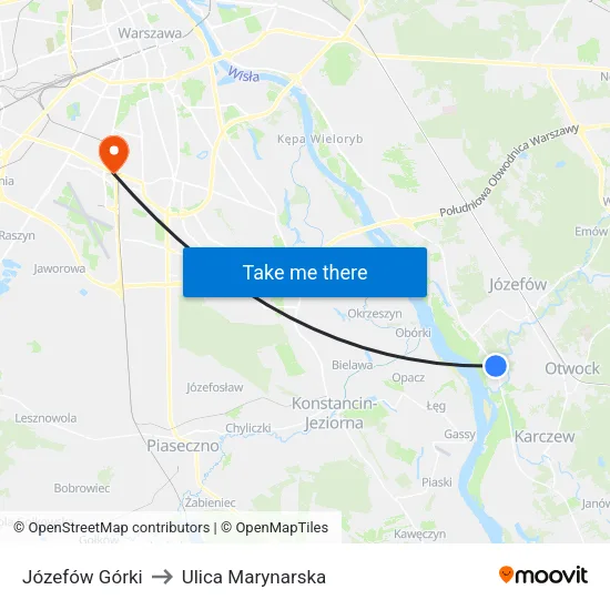 Józefów Górki to Ulica Marynarska map