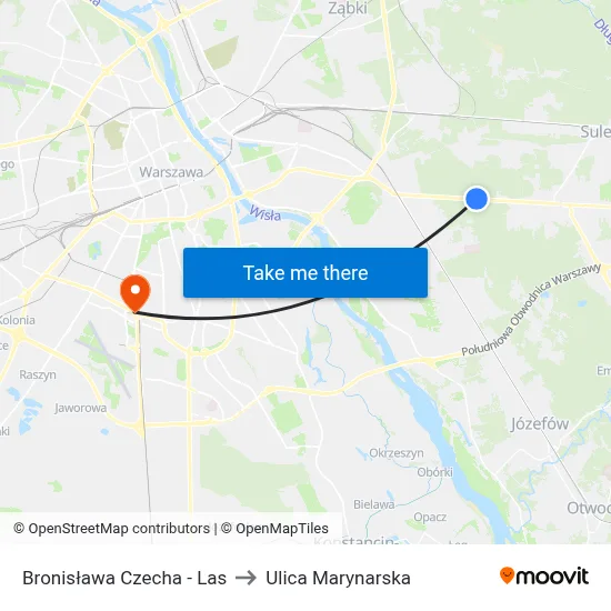 Bronisława Czecha - Las to Ulica Marynarska map