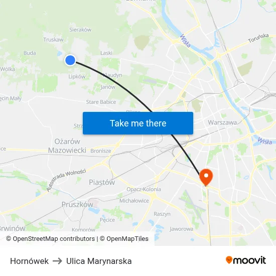 Hornówek to Ulica Marynarska map