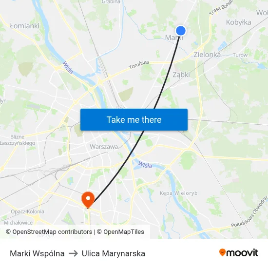 Marki Wspólna to Ulica Marynarska map