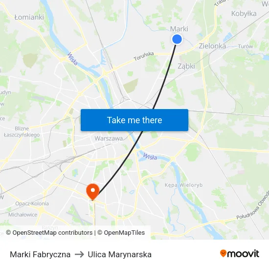 Marki Fabryczna to Ulica Marynarska map