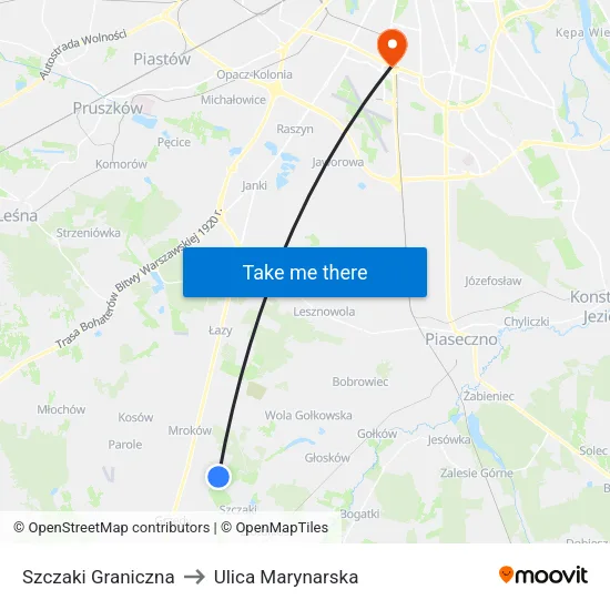 Szczaki Graniczna to Ulica Marynarska map