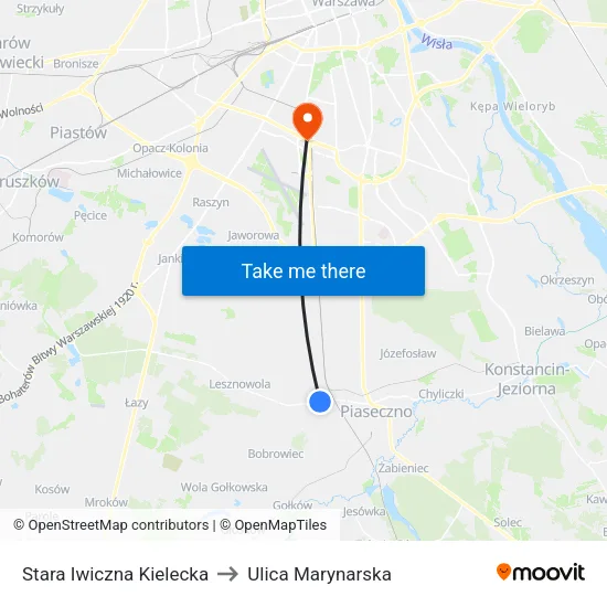 Stara Iwiczna Kielecka to Ulica Marynarska map