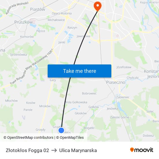 Złotokłos Fogga 02 to Ulica Marynarska map