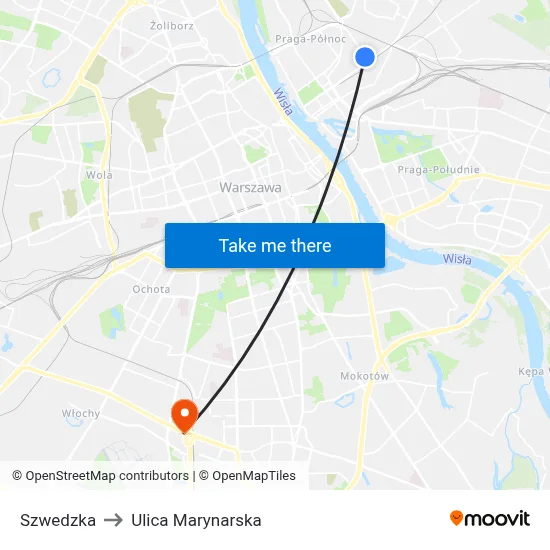 Szwedzka to Ulica Marynarska map